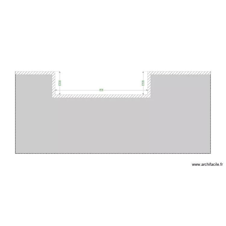 Plan coupe Piscine Lemoine. Plan de 