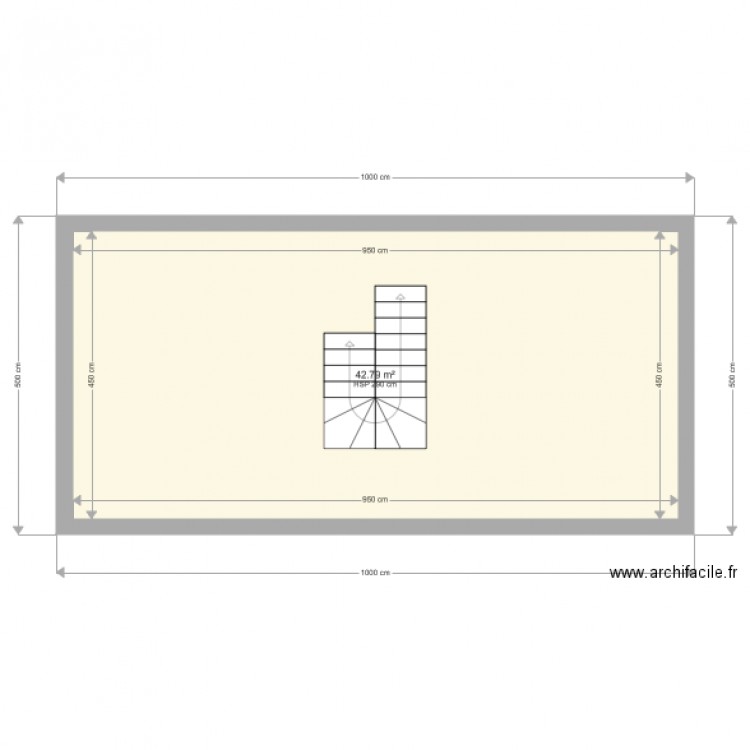 escalier central. Plan de 0 pièce et 0 m2