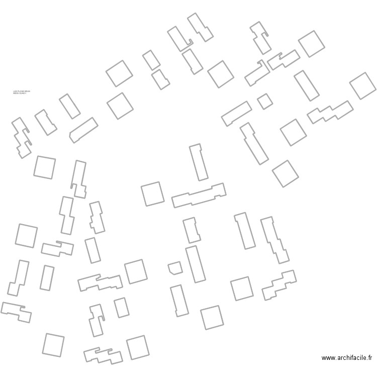 LES PLAN BRUN CERGY. Plan de 50 pièces et 16157 m2