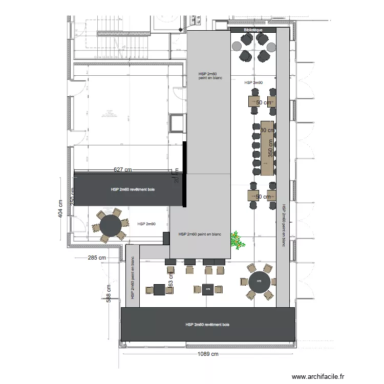 Brasserie faux plafond 1 4 19. Plan de 