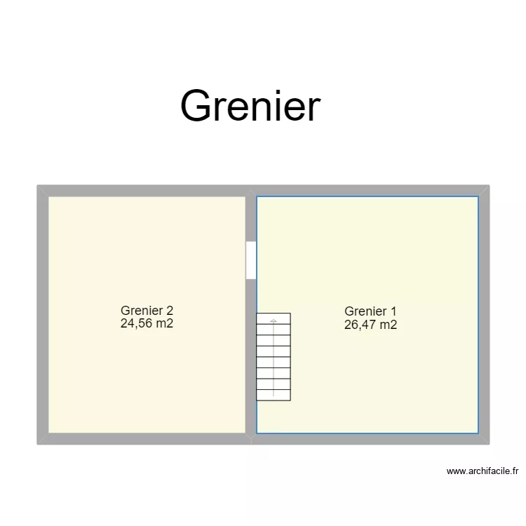 Grenier F&eacute;lix Lacourt 159. Plan de 