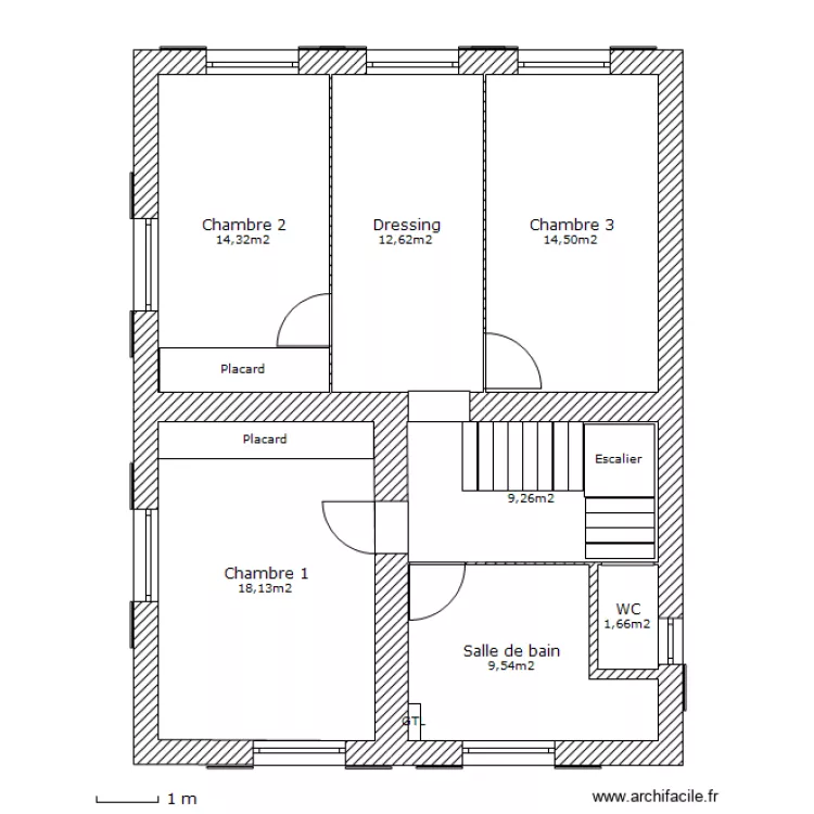 1er étage Estrablin. Plan de 1er étage Estrablin. Plan de