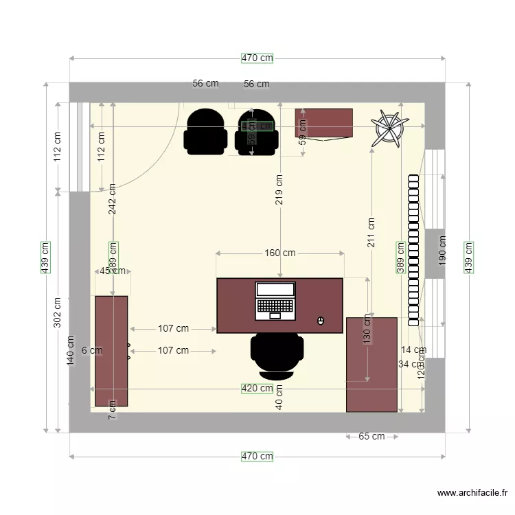 Bureau. Plan de Bureau. Plan de