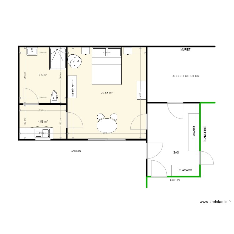 EXTENSION 1. Plan de 0 pièce et 0 m2