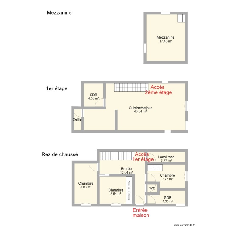 CHENEAU. Plan de 0 pièce et 0 m2