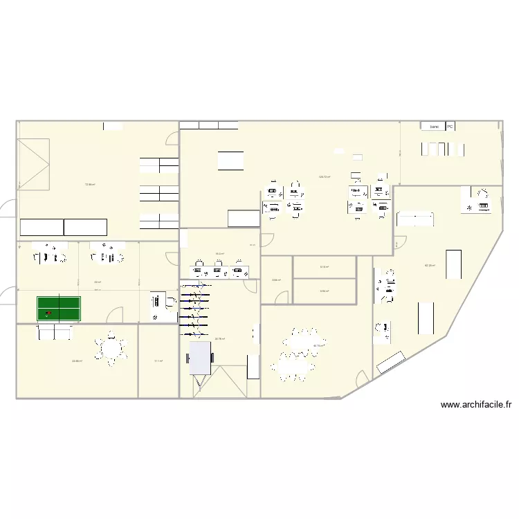 local V13 projet. Plan de 