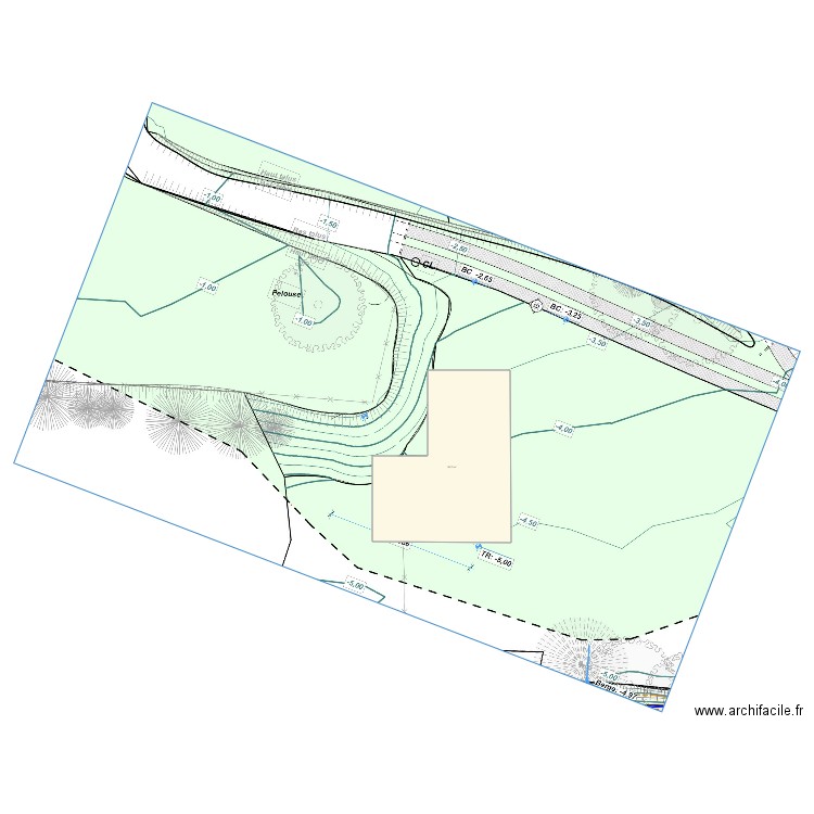 Carport solaire base. Plan de 1 pièce et 100 m2