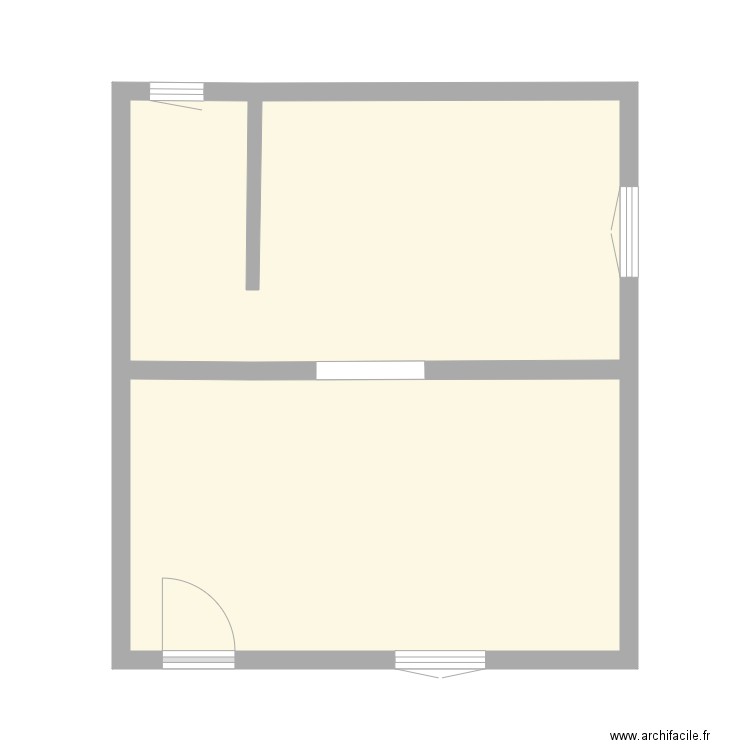 Genre projet. Plan de 2 pièces et 31 m2