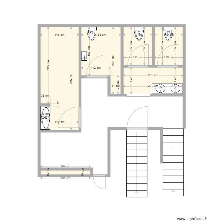 Plan Ultra WC . Plan de 0 pièce et 0 m2