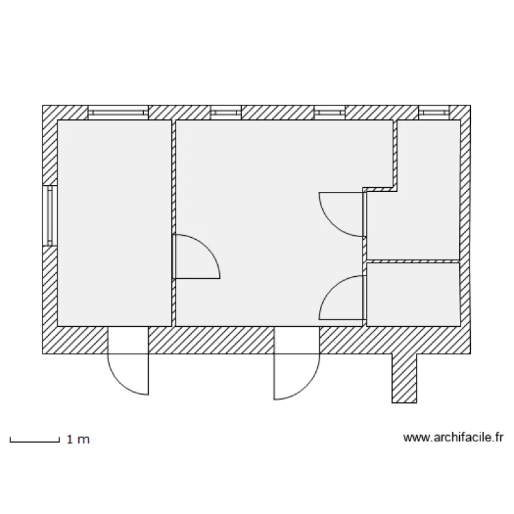 Chambre RC non cot&eacute;. Plan de 