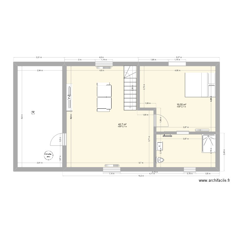 GRENIER CHAMPVANS. Plan de 0 pièce et 0 m2