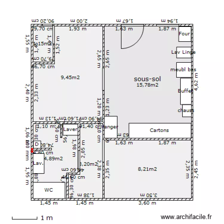 sous-sol. Plan de sous-sol. Plan de