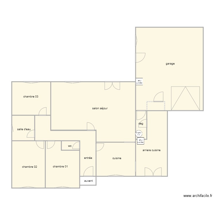 bourseguin am 1268. Plan de 13 pièces et 141 m2