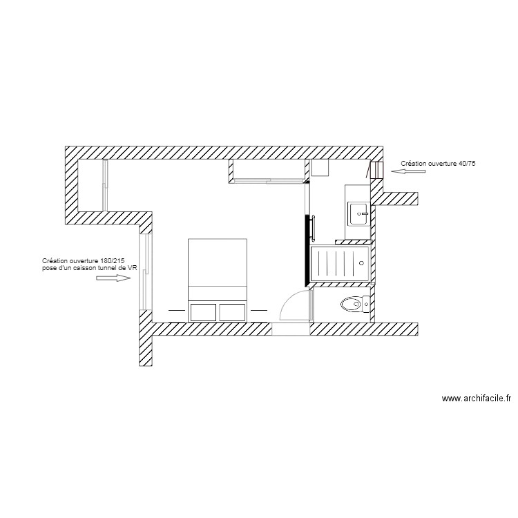 MACONNERIE CREATION OUVERTURES. Plan de 0 pièce et 0 m2