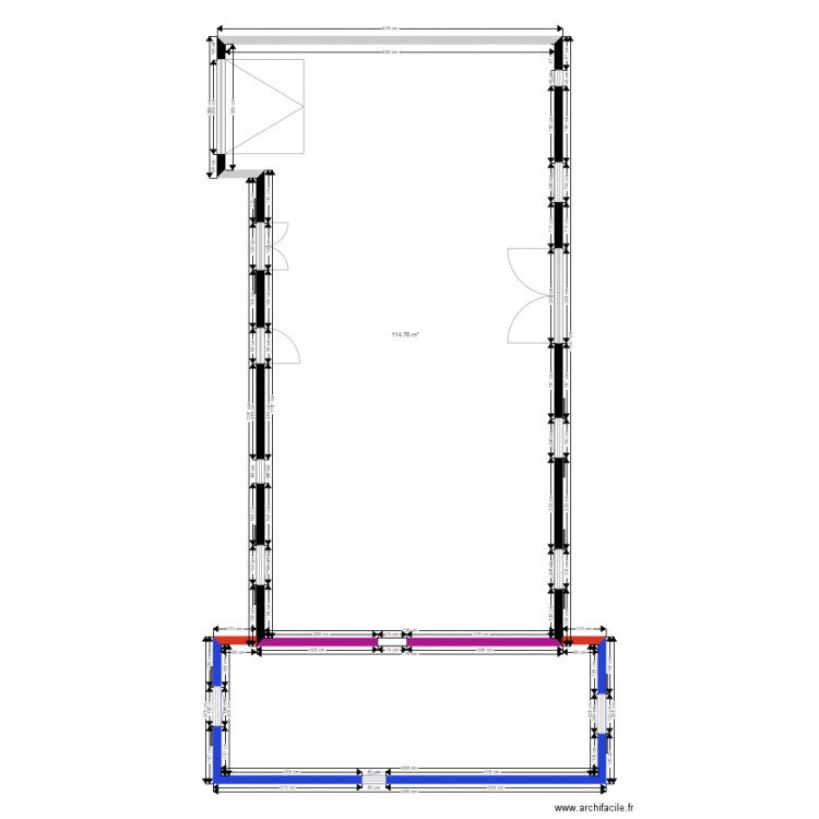 plan des murs. Plan de 0 pièce et 0 m2