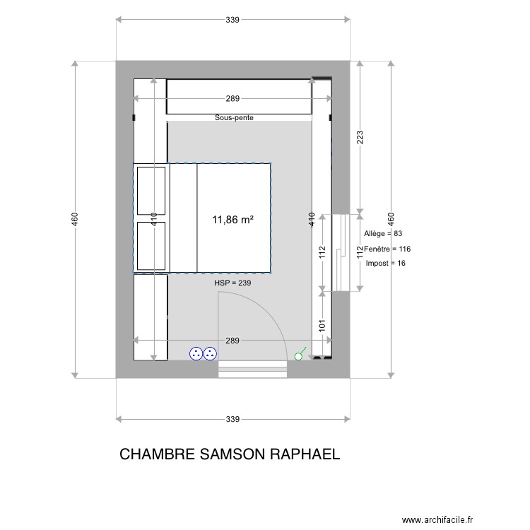 Chambre SAMSON RAPHAEL. Plan de 0 pièce et 0 m2