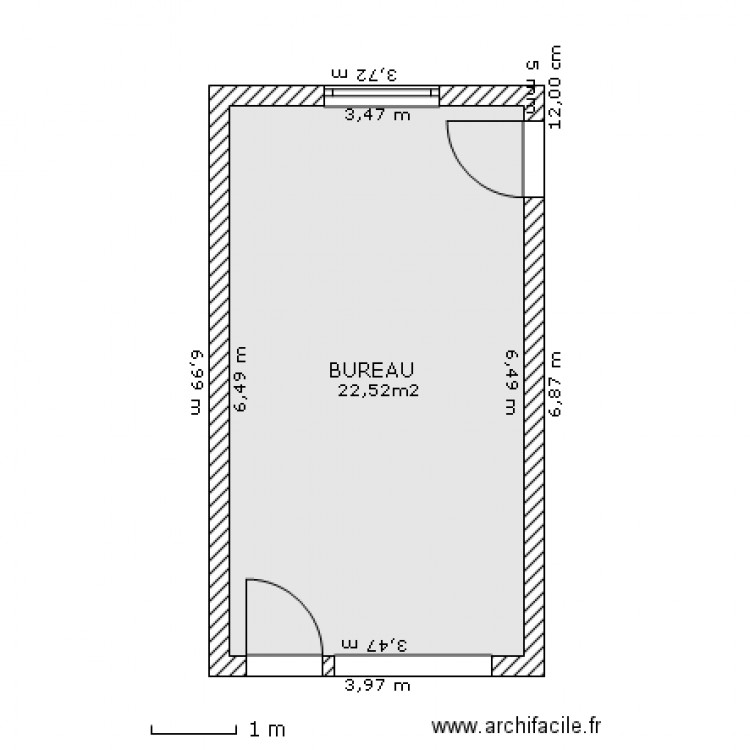 BIBLOTHEQUE BUREAU. Plan de 0 pièce et 0 m2