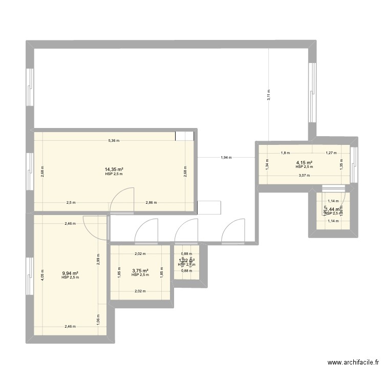 meudon. Plan de 0 pièce et 0 m2