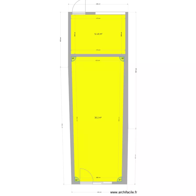 baylet existant rdc. Plan de 