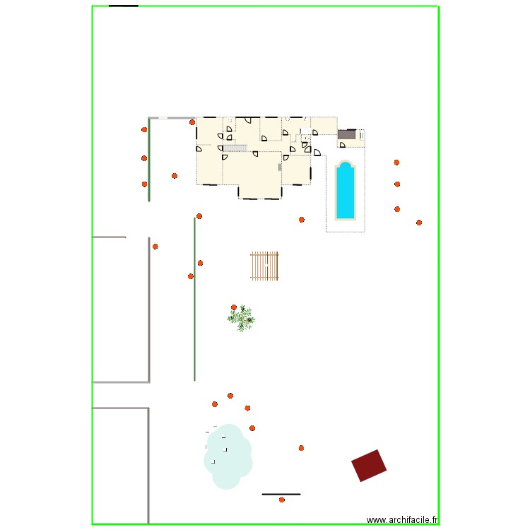 jardin de Pierre emplacement boites de dérivation connues . Plan de 0 pièce et 0 m2