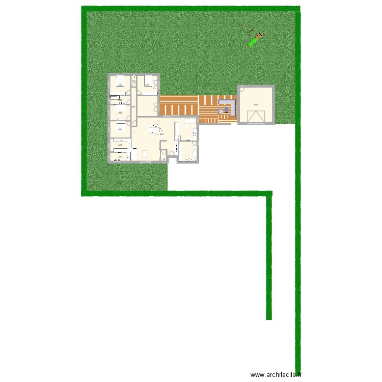 projet location  1. Plan de 11 pièces et 202 m2