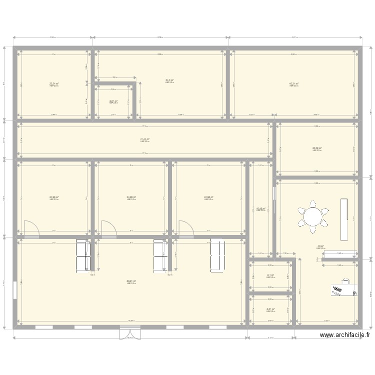 plan nicopf. Plan de 14 pièces et 400 m2