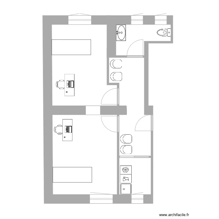 Patay 2 cabinets. Plan de Patay 2 cabinets. Plan de