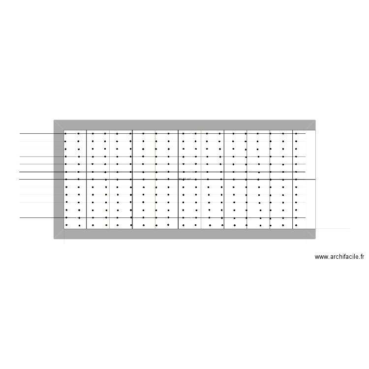 Placo. Plan de 1 pièce et 66 m2