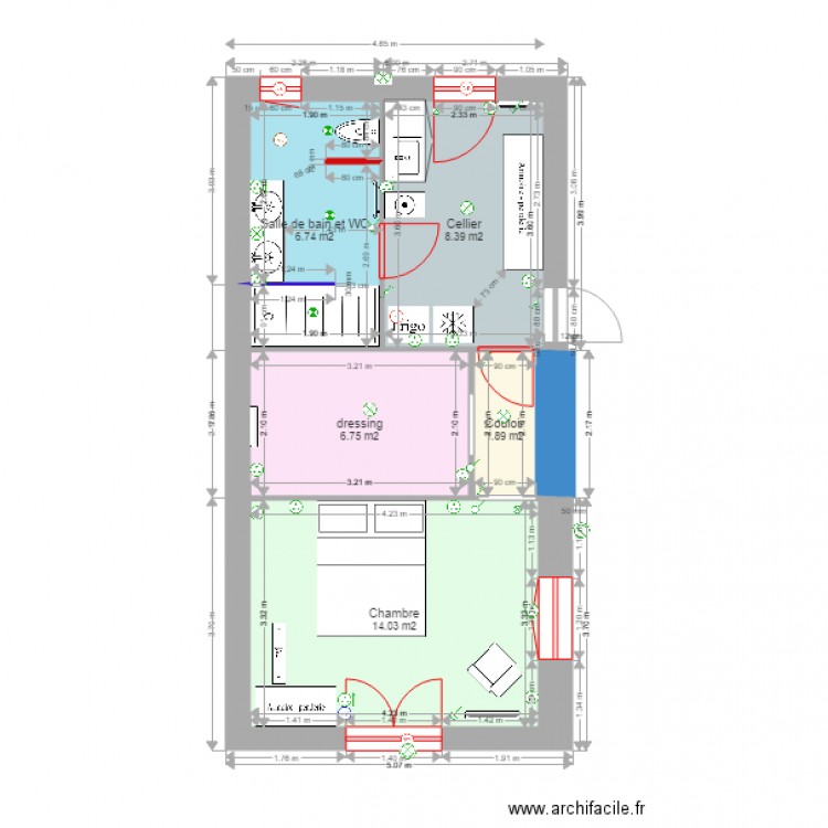 extension 4 pièces 38m hab 22 juin17h30. Plan de 0 pièce et 0 m2