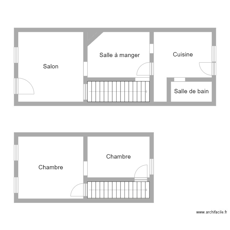 Chatelet. Plan de 9 pièces et 79 m2