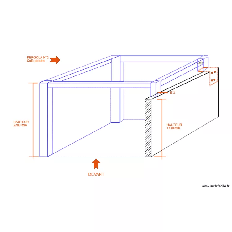 VAUTIER PERGOLA 2. Plan de 