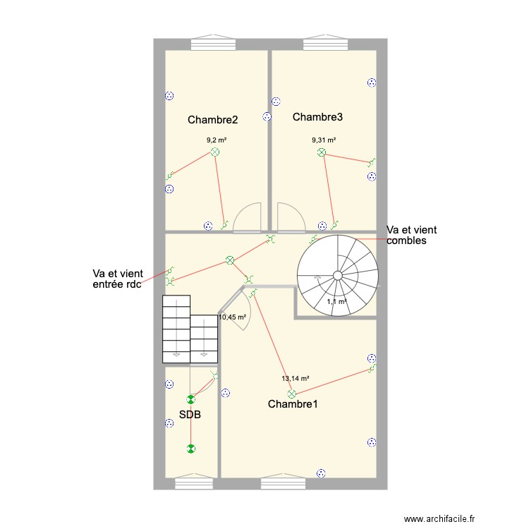Plan étage talence Pouget. Plan de 0 pièce et 0 m2