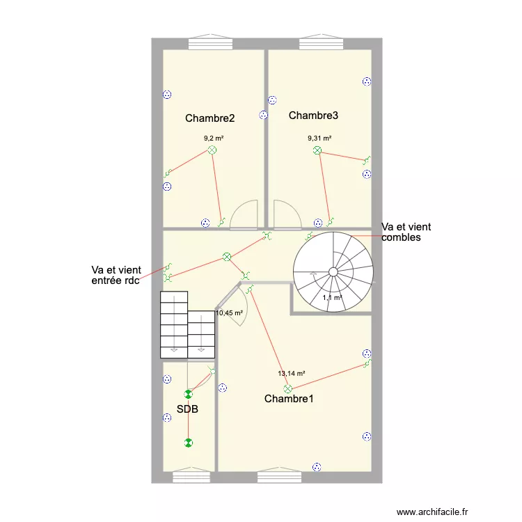 Plan &eacute;tage talence Pouget. Plan de 