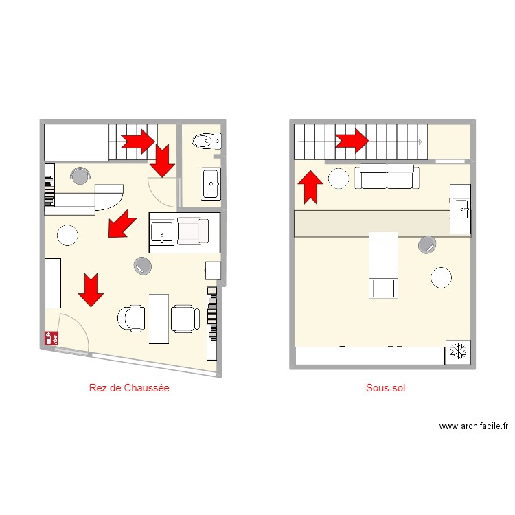 TBAM EVACUATION. Plan de 3 pièces et 46 m2