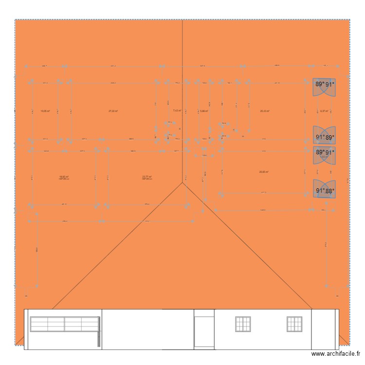 plan 4. Plan de 10 pièces et 152 m2
