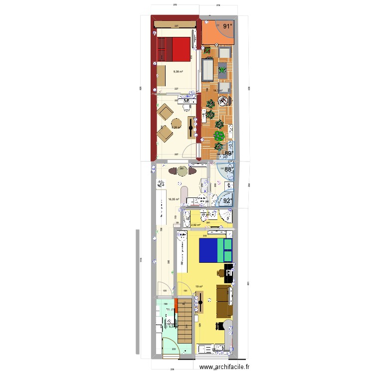 RDC. Plan de 0 pièce et 0 m2