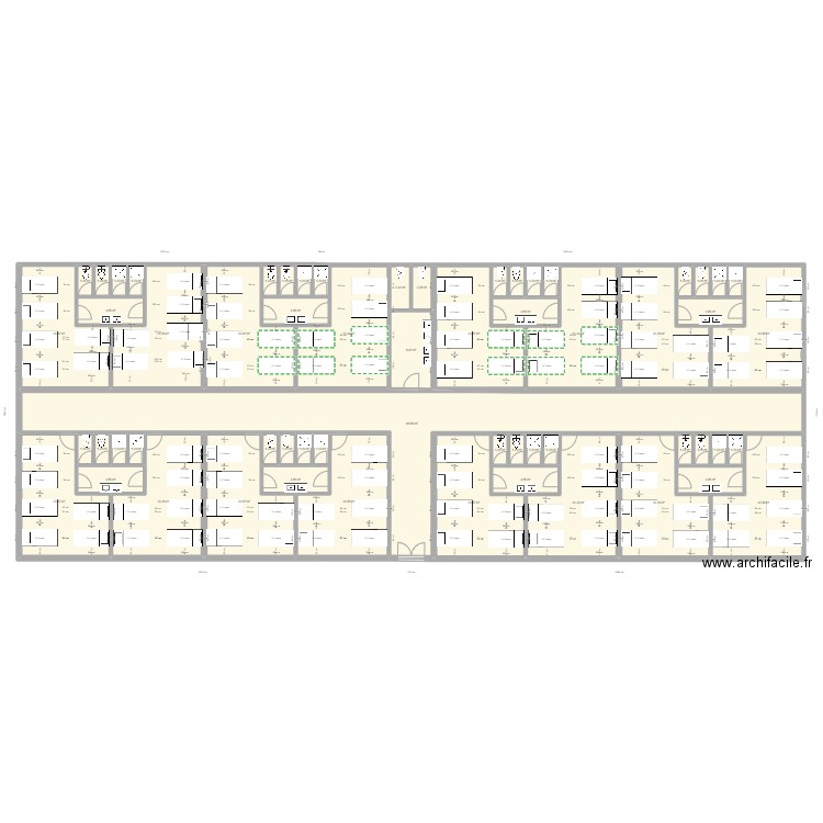 plan dortoir. Plan de 0 pièce et 0 m2