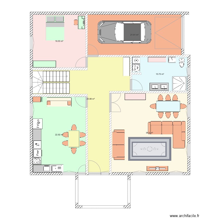 Plan Duplex RDC. Plan de 0 pièce et 0 m2