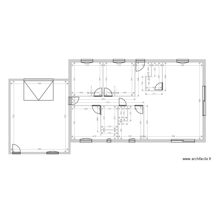 MAGAUID PERET CLOISONS. Plan de 9 pièces et 145 m2