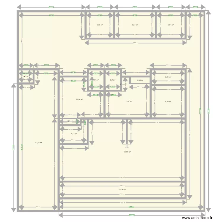 REZ DE CHAUSSEE BINGER. Plan de 