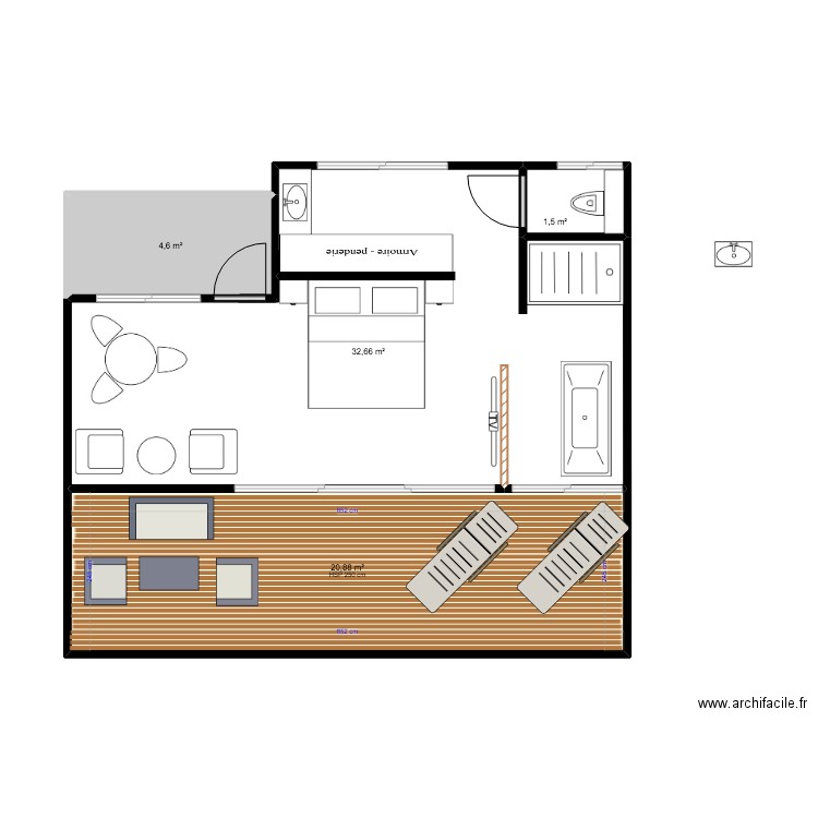 Resort Kiyovu Layouts VILLA. Plan de 4 pièces et 60 m2