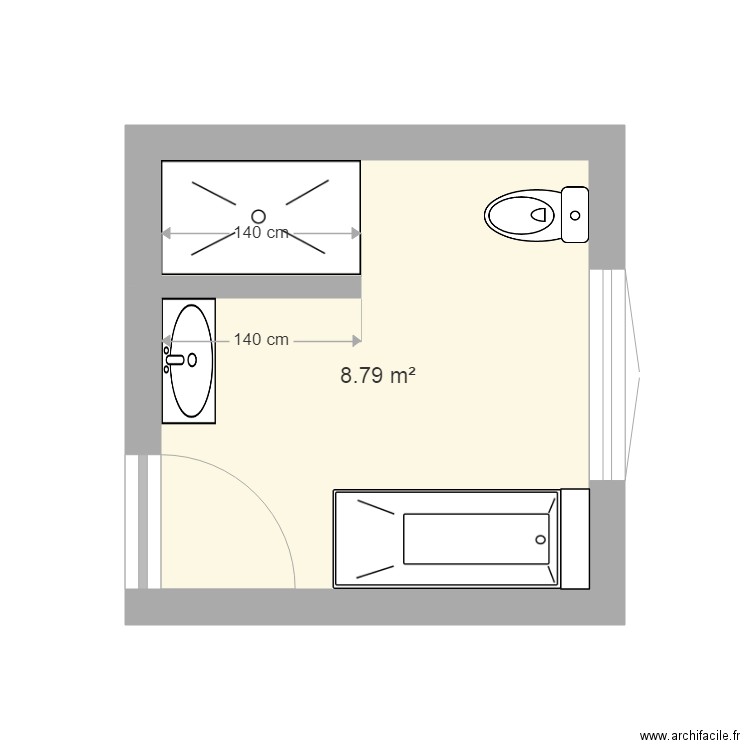 salle de bain 2. Plan de 0 pièce et 0 m2