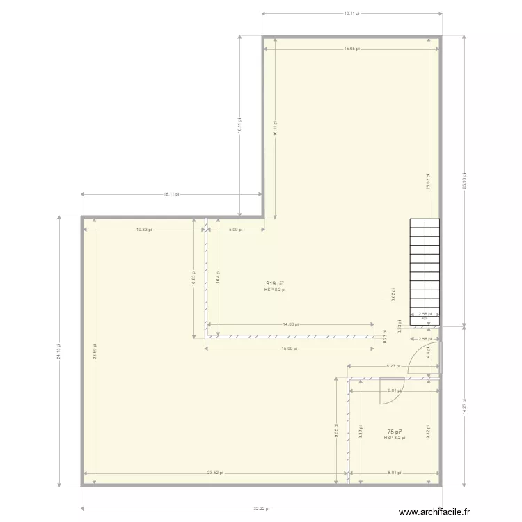 maison agrandissement 003. Plan de 