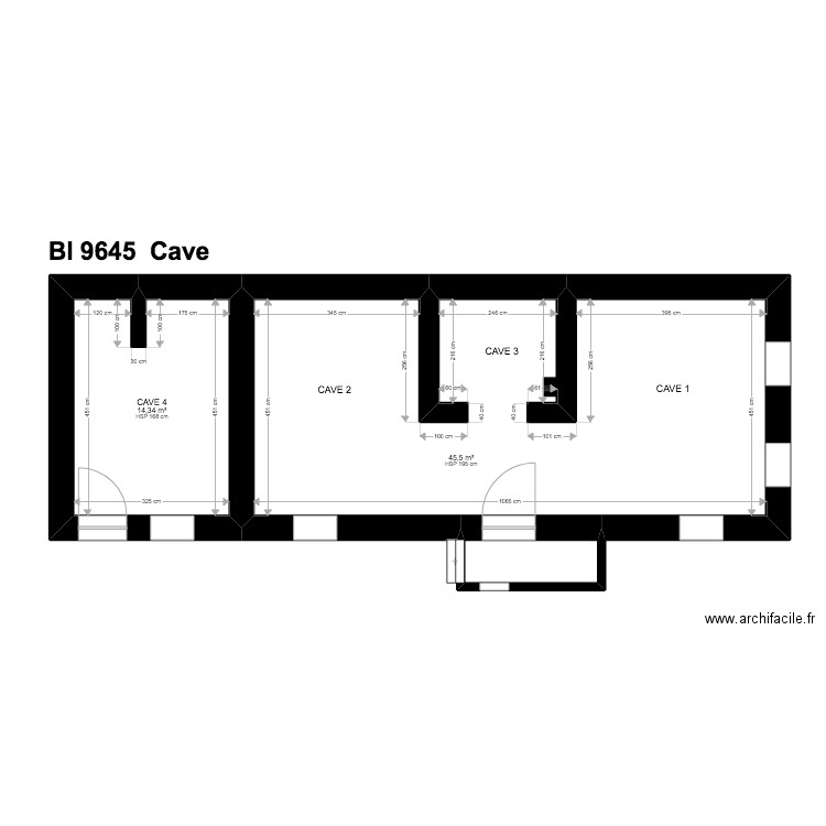 BI 9645.. Plan de 60 pièces et 1417 m2