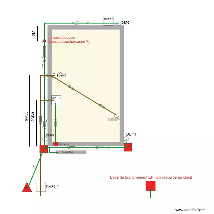 PREVOT MAISON COMBERTAULT. Plan de 