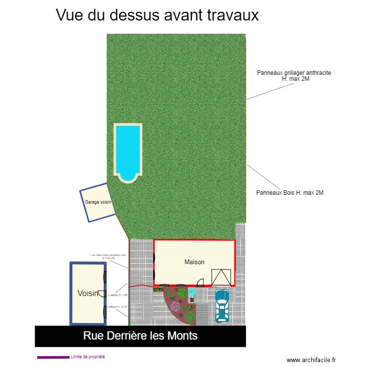 plan maison du dessus urbanisme finale. Plan de 3 pièces et 103 m2