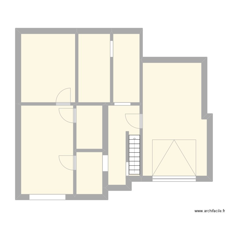 noire terre 6 sous sol. Plan de 6 pièces et 74 m2