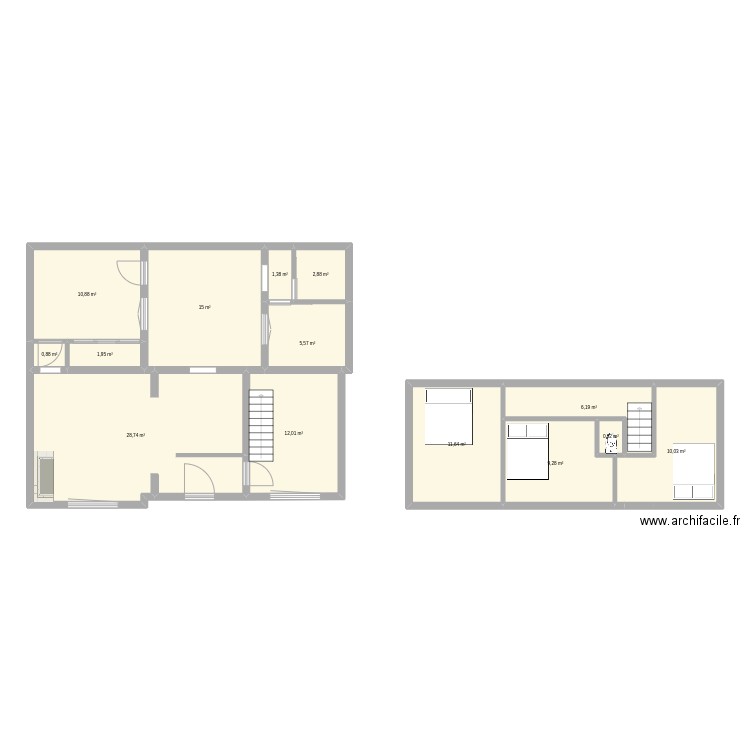 maison. Plan de 0 pièce et 0 m2