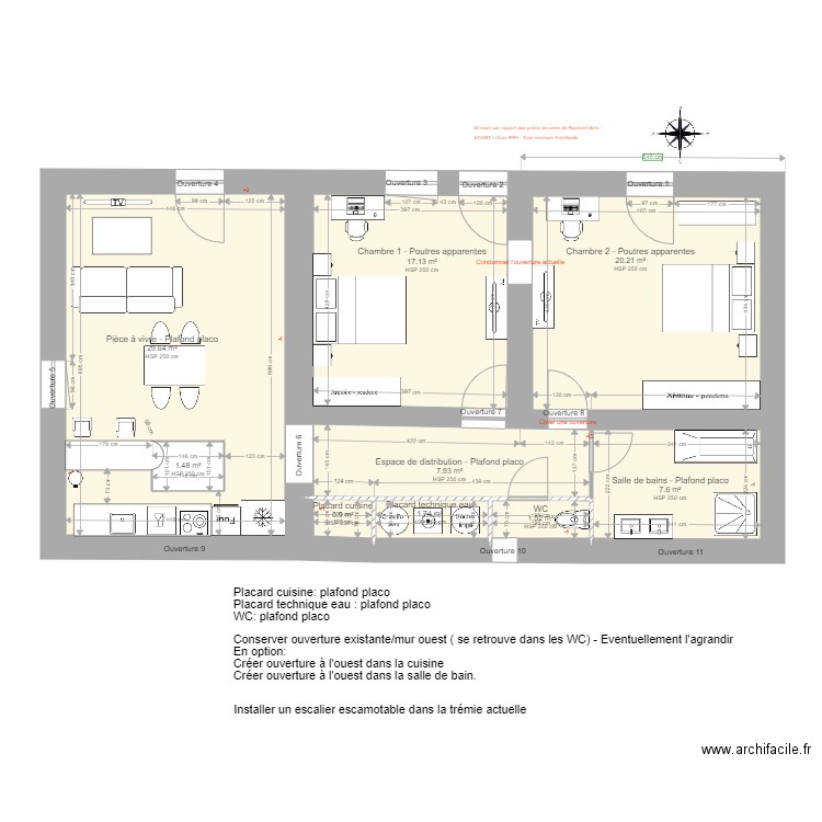 20201008 Maison de ferme RDC F3. Plan de 0 pièce et 0 m2