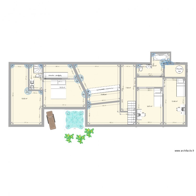 Cud rdc rénov v2. Plan de 0 pièce et 0 m2